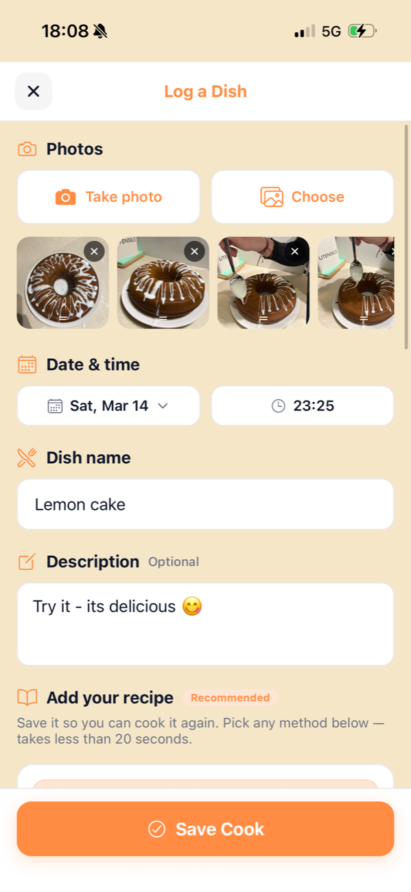 Log a dish